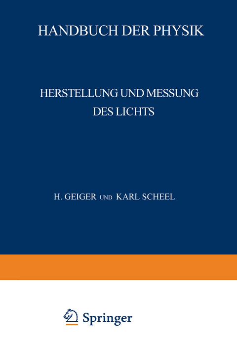 Herstellung und Messung des Lichts - H. Behnken, E. Brodhun, Th. Dreisch, J. Eggert, R. Frerichs, J. Hopmann, Chr. Jensen, H. Konen, G. Laski, E. Lax, H. Ley, F. L&ouml;we, M. Pirani, P. Pringsheim, W. Rahts