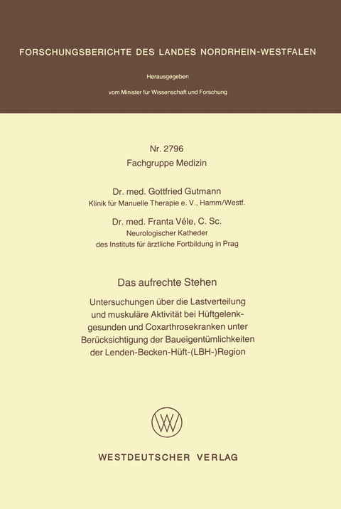 Das aufrechte Stehen - Gottfried Gutmann