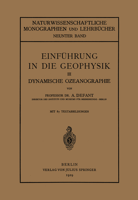 Einführung in die Geophysik - A. Defant