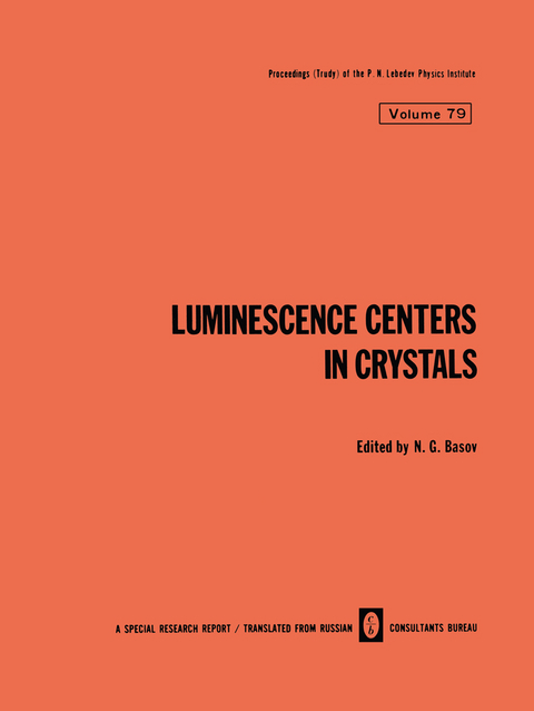 Luminescence Centers in Crystals - 