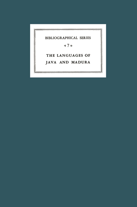 A Critical Survey of Studies on the Languages of Java and Madura - E.M. Uhlenbeck