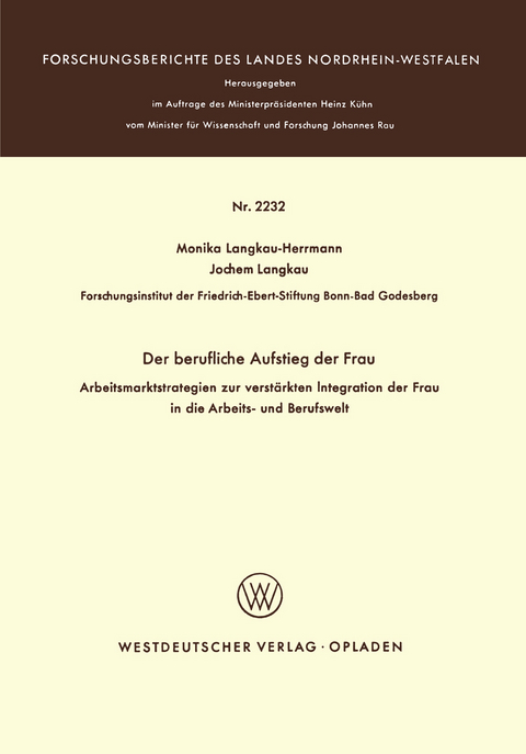 Der berufliche Aufstieg der Frau - Monika Langkau-Herrmann