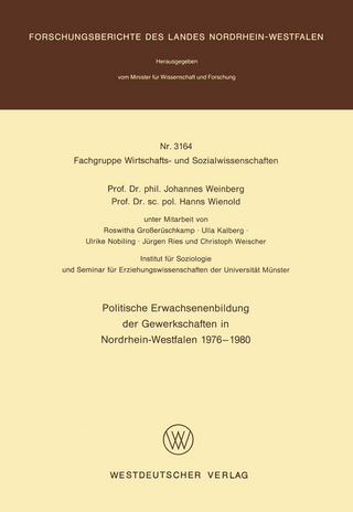 Politische Erwachsenenbildung der Gewerkschaften in Nordrhein-Westfalen 1976 – 1980