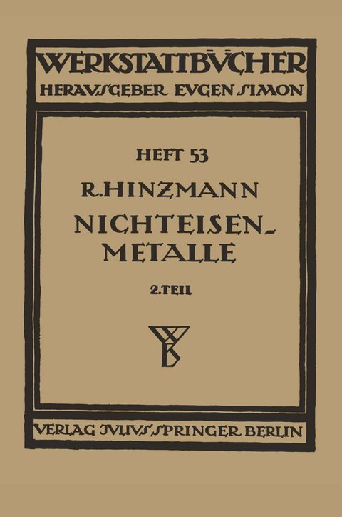 Nichteisenmetalle - Reinhold Hinzmann