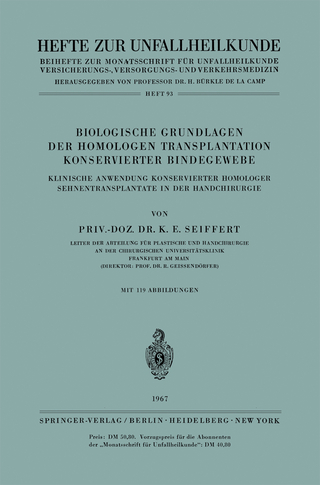 Biologische Grundlagen der Homologen Transplantation Konservierter Bindegewebe