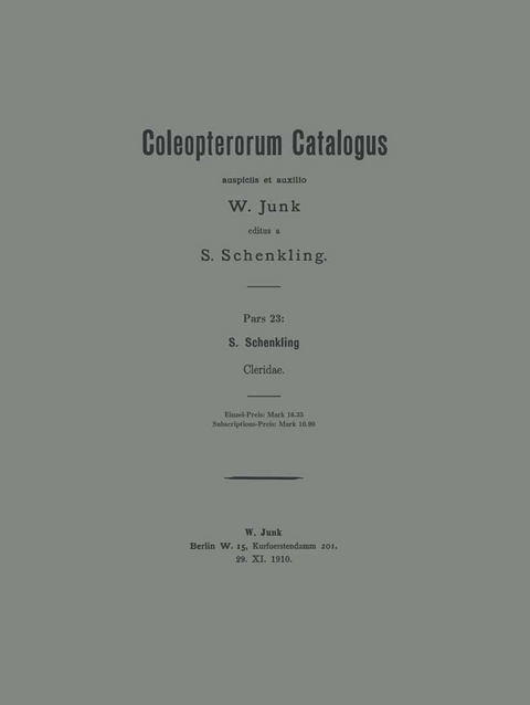 Coleopterorum Catalogus - 