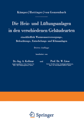 Die Heiz- und Lüftungsanlagen in den verschiedenen Gebäudearten einschließlich Warmwasserversorgungs-, Befeuchtungs-, Entnebelungs- und Klimaanlagen