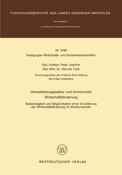 Dienstleistungssektor und kommunale Wirtschaftsf&ouml;rderung - Peter Joachim