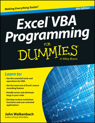 Excel Vba Programming for Dummies, 4th Ed