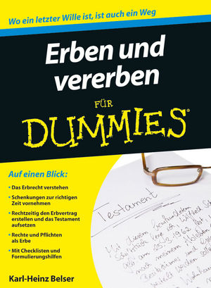 Erben und vererben für Dummies - Karl-Heinz Belser