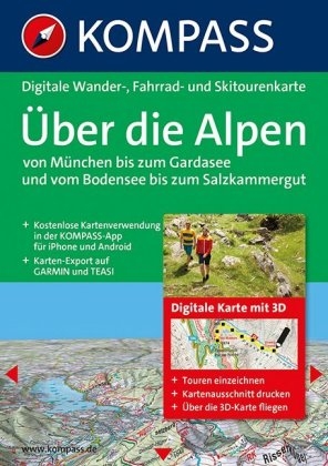 Über die Alpen - von München bis zum Gardasee und vom Bodensee bis zum Salzkammergut 3D