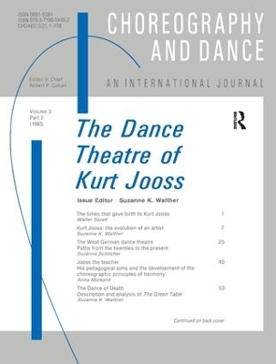 The Dance Theatre of Kurt Jooss