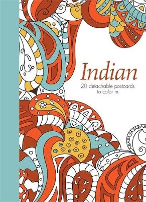 Indian: 20 detachable postcards to colour in