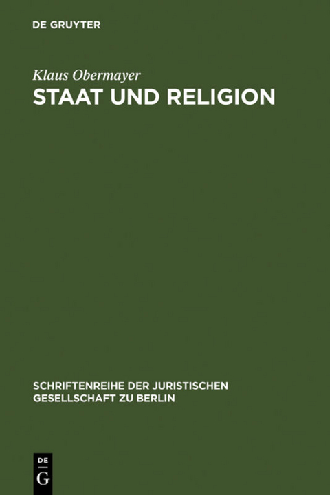 Staat und Religion - Klaus Obermayer