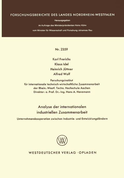 Analyse der internationalen industriellen Zusammenarbeit - 