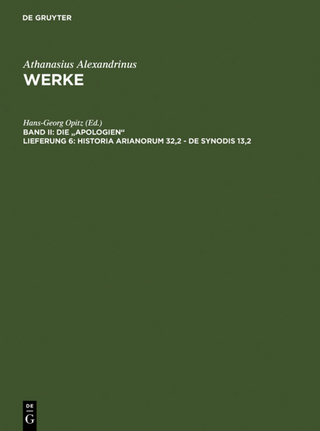Athanasius Alexandrinus: Werke. Die 