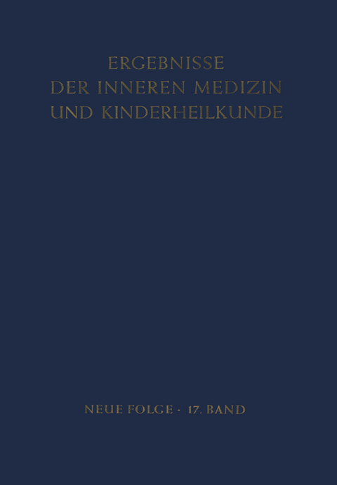 Ergebnisse der Inneren Medizin und Kinderheilkunde - L. Heilmeyer, R. Schoen, B. de Rudder