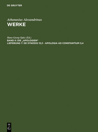 Athanasius Alexandrinus: Werke. Die 