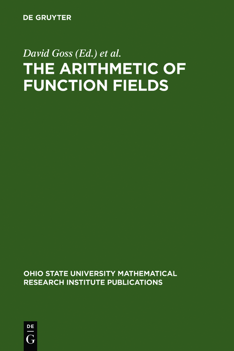 The Arithmetic of Function Fields - 