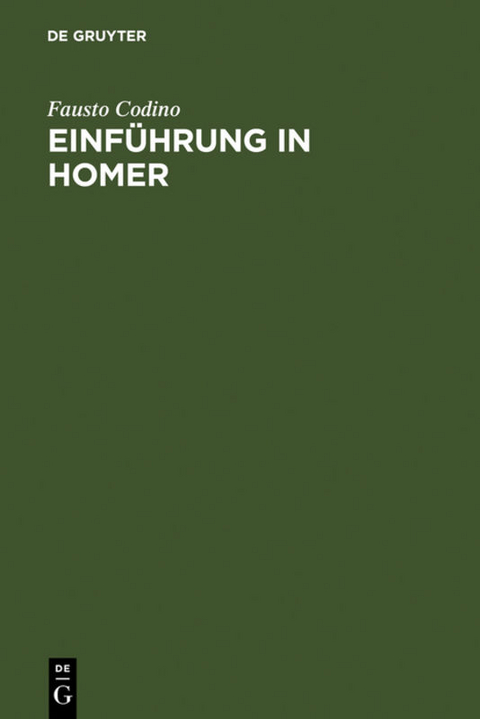 Einf&uuml;hrung in Homer - Fausto Codino