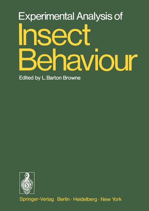 Experimental Analysis of Insect Behaviour - 