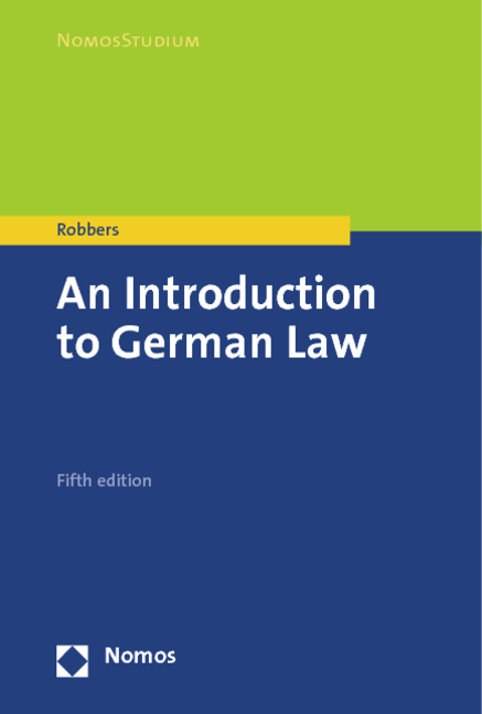 An Introduction to German Law - Gerhard Robbers