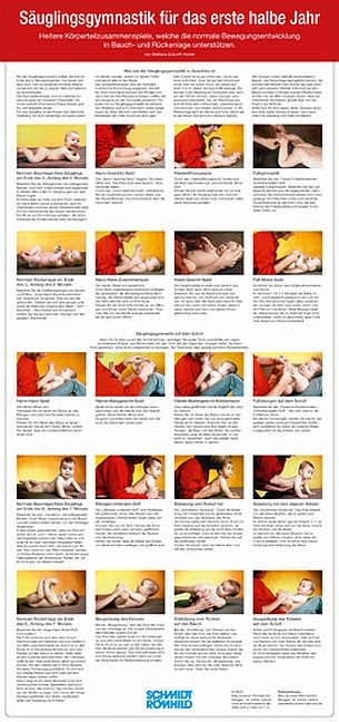 Säuglingsgymnastik für das erste halbe Jahr