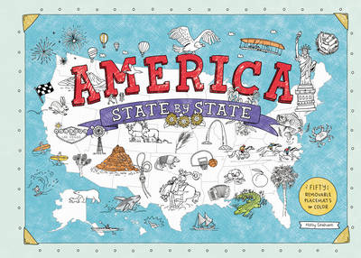 America State by State: Fifty Removable Placemats to Color - Holly Graham