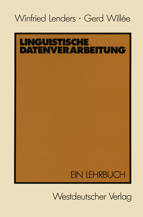 Linguistische Datenverarbeitung - Winfried Lenders