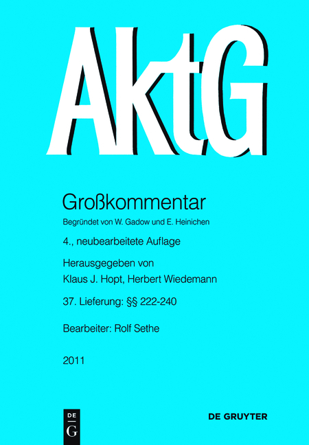 Aktiengesetz / &sect;&sect; 222-240 - 