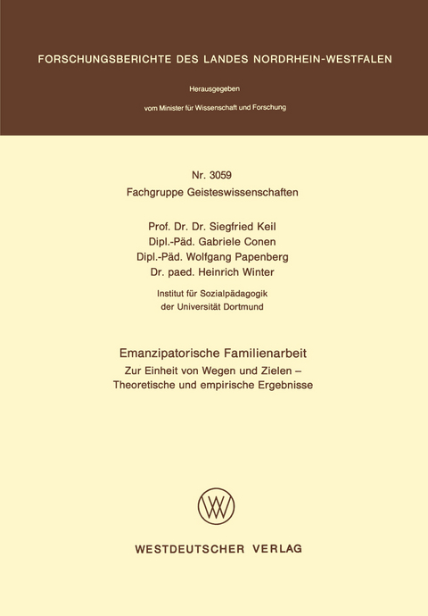Emanzipatorische Familienarbeit - Siegfried Keil