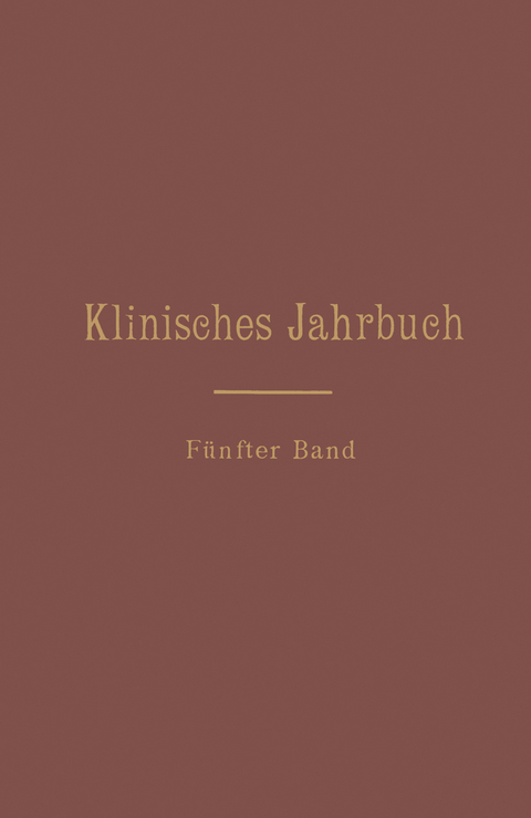 Klinisches Jahrbuch - C. Skrzeczka, G. Sch&ouml;nfeld