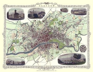 John Tallis Map of Glasgow 1851