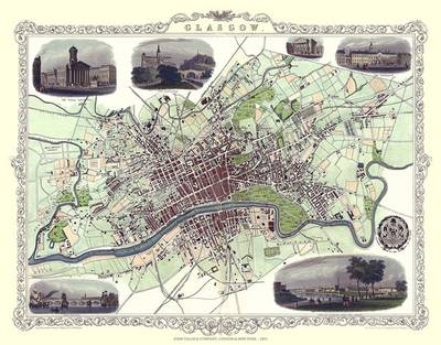 John Tallis Map of Glasgow 1851 - John Tallis