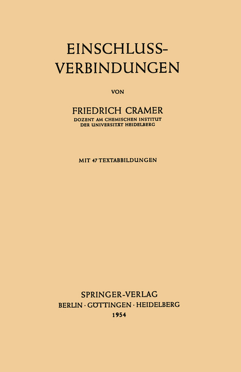 Einschlussverbindungen - Friedrich Cramer
