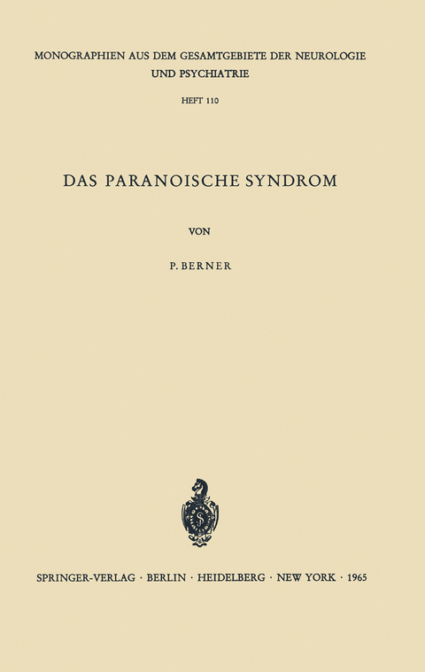 Das Paranoische Syndrom - Peter Berner