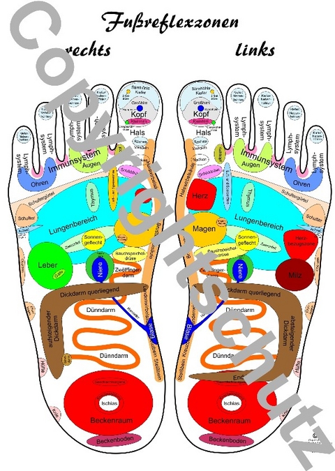 Reflexzonen&uuml;bersicht - F&uuml;&szlig;e - Tanja Aeckersberg