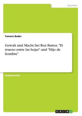 Gewalt und Macht bei Roa Bastos. 