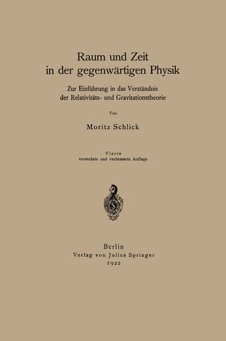 Raum und Zeit in der gegenwärtigen Physik