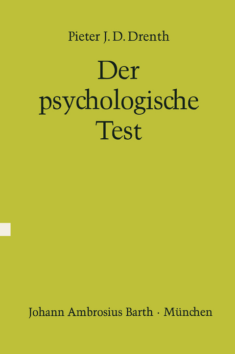 Der psychologische Test - P.J.D. Drenth