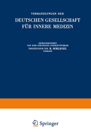 Verhandlungen der Deutschen Gesellschaft für Innere Medizin