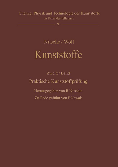Kunststoffe. Struktur, physikalisches Verhalten und Pr&uuml;fung - 