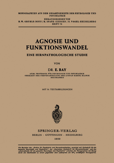 Agnosie und Funktionswandel - E. Bay