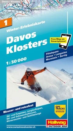 Davos-Klosters Winter-Erlebniskarte Nr. 1, 1:50 000