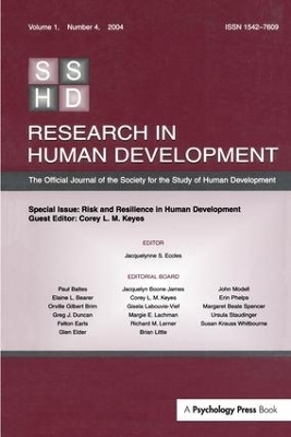 Risk and Resilience in Human Development - 