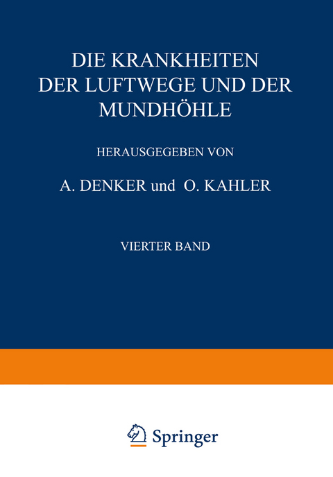 Die Krankheiten der Luftwege und der Mundh&ouml;hle - C. E. Benjamins, E. Glas, M. Hajek, G. Hofer, A. Jesionek, O. Kren, K. M. Men?el, Edmund Meyer, O. Seifert, R. Sokolowsky, H. Streit, A. Thost