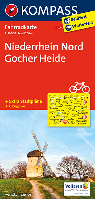 KOMPASS Fahrradkarte Niederrhein Nord - Gocher Heide