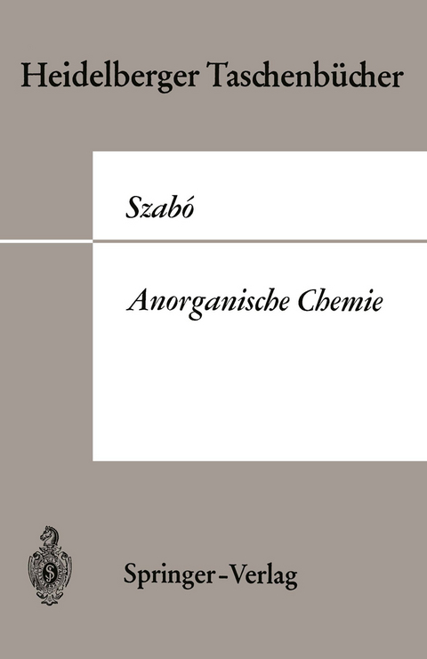 Anorganische Chemie - Zoltan G. Szabo