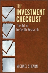 The Investment Checklist - Michael Shearn