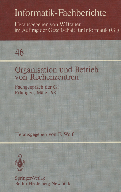 Organisation und Betrieb von Rechenzentren - 